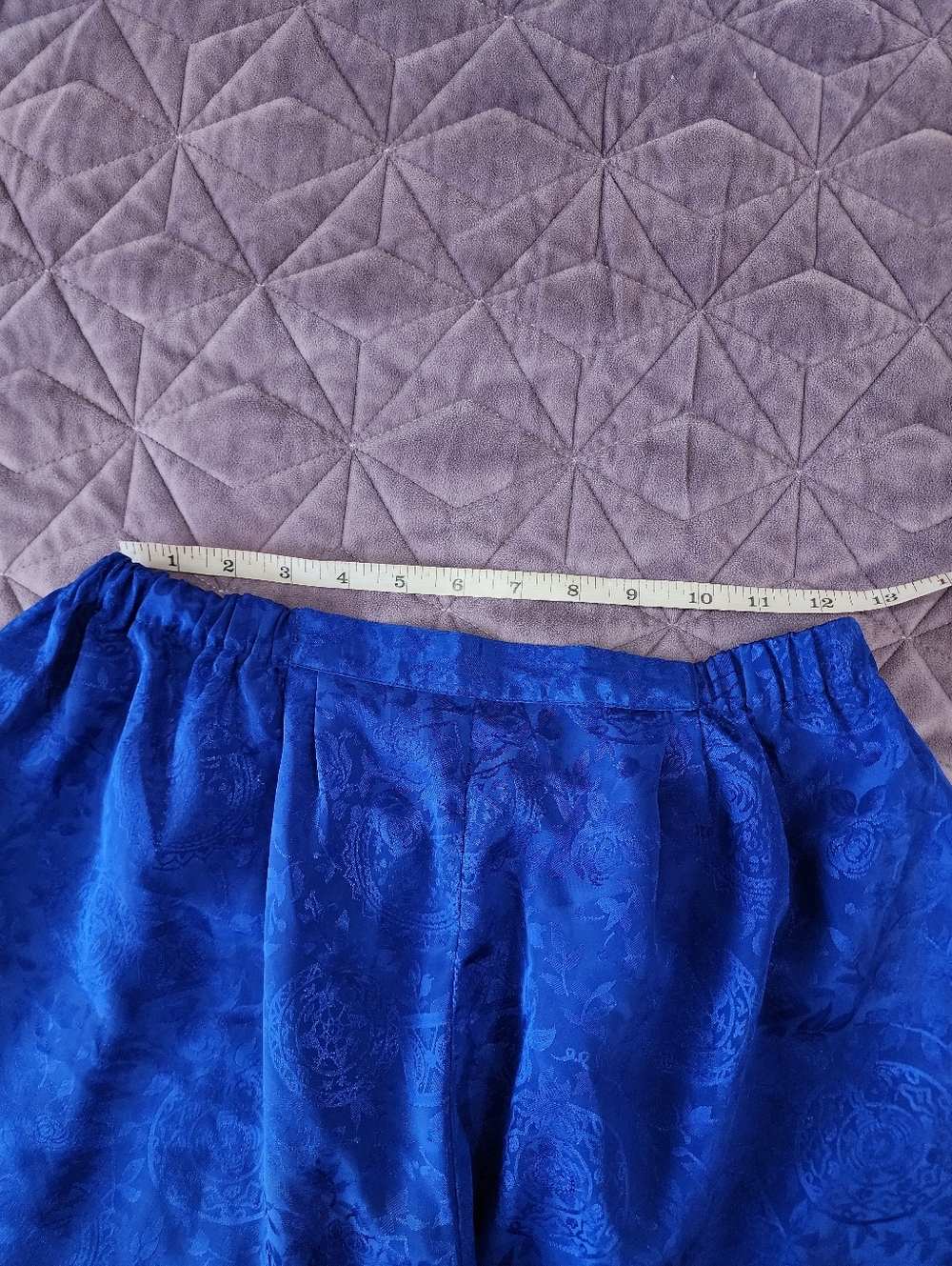 ​Vintage Victoria's Secret Gold Label Royal Blue Polyester Knit Shorts Medium 90 - Picture 3 of 10